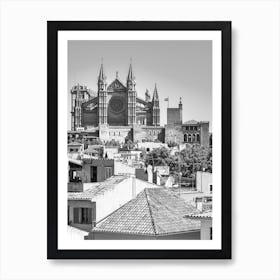 Black And White Photo Of Palma de Mallorca Art Print