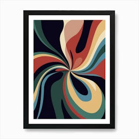 Mid Century Abstract Swirl Art Art Print