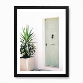 Pastel green door in Eivissa // Ibiza Travel Photography Art Print