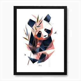 Geometric Panda, Minimalism, Cubism Art Print