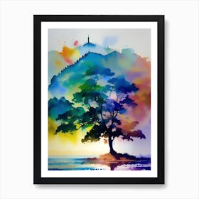 Watercolor Of A Tree Art Print