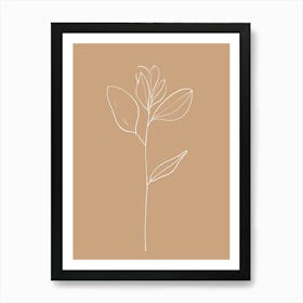 Liverpool Botanical Garden Boho Line Art Art Print