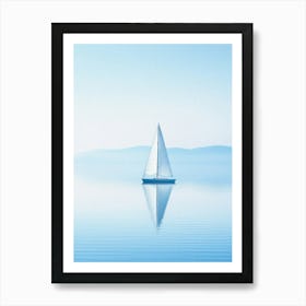 Sailboat On Calm Water Art Print