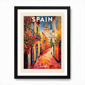 Seville Spain 4 Fauvist Painting Travel Poster Art Print