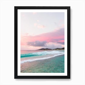 Cane Garden Bay, British Virgin Islands Pink Photography 1 Art Print