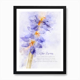 Blue Crocus Art Print