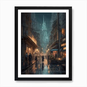 City At Night Art Print