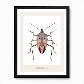 Colourful Insect Illustration Boxelder Bug 14 Poster Art Print