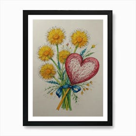 Dandelion Bouquet 2 Art Print