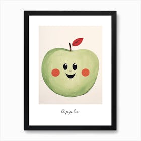 Friendly Kids Apple 4 Poster Art Print