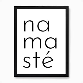 Namaste Typography Art Print