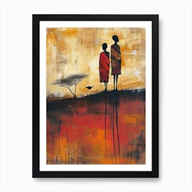 African Boho Art; The Savannah Dream Art Print