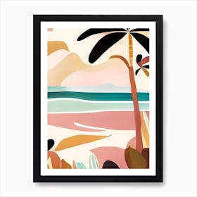 Maui Hawaii Muted Pastel Tropical Destination Art Print