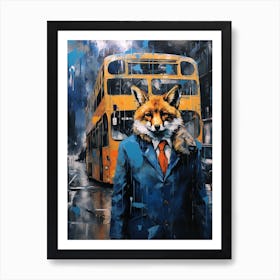 Red Fox Suit Painting 2 Art Print