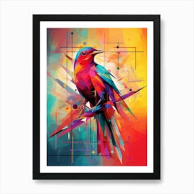 Bird Abstract Pop Art 3 Art Print