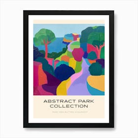 Abstract Park Collection Poster Parc Des Buttes Chaumont Paris 1 Art Print