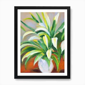 Easter Lily Impressionist Painting Art Print