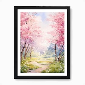 Beautiful Watercolor Cherry Blossom 8 Art Print