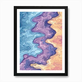 Abstract Watercolor Background 8 Art Print