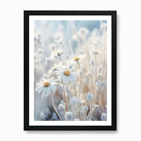 Frosty Botanical Oxeye Daisy 1 Art Print