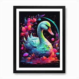 Swan Painting Art Print