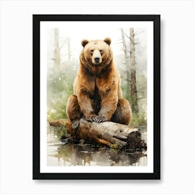 Forest Monarch Regal Bear Art Print