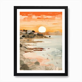 Balmoral Beach Australia At Sunset Golden Tones 1 Art Print