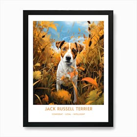 Vintage Jack Russell Terrier Portrait 2 Art Print