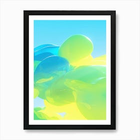 Blue And Yellow Clouds Art Print