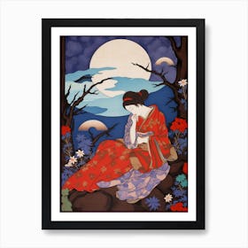 Ginzan Onsen, Japan Vintage Travel Art 3 Art Print