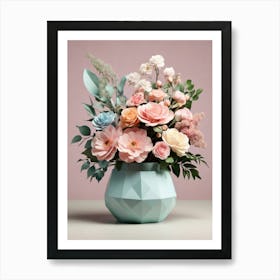 Floral Arrangement In A Vase Art Print