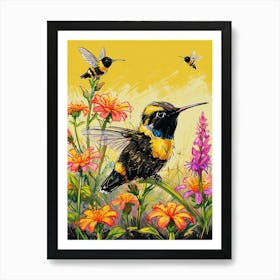 Hummingbirds Canvas Print Art Print