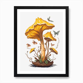 Mushrooms Painting (1) 1 Art Print
