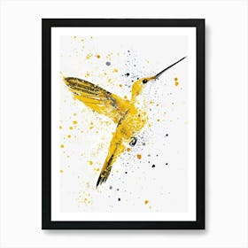 Yellow Hummingbird 2 Art Print