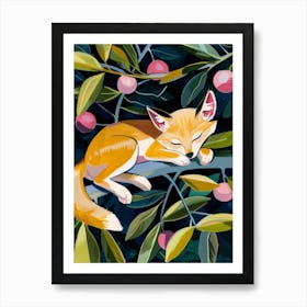 Sleeping Fox Art Print