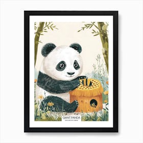 Giant Panda Playing With A Beehive Poster 3 Art Print