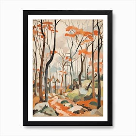 Autumn Fall Forest Pattern Painting 18 Art Print