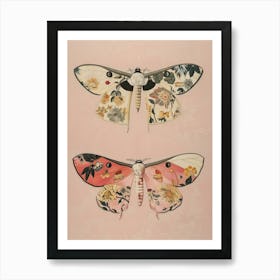 Luminous Butterflies William Morris Style 2 Art Print