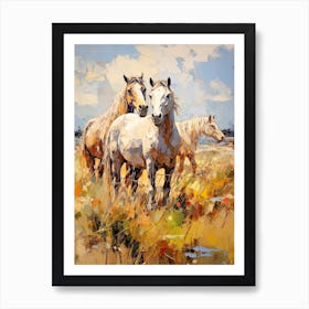 Horses Painting In Andes, Chile 2 Art Print