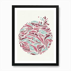 Groovy Splash [wine red / pink] Art Print