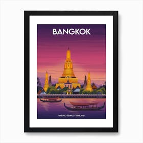 Bangkok Wat Phot Temple Art Print
