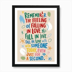 Fall In Love Art Print