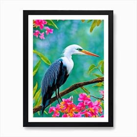 Egret Tropical bird Art Print