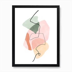 Pastel Shapes and Lines Art Print