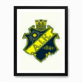 Aik Allsvenskan Sweden Art Print