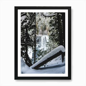 Oregon Hidden Winter Waterfall Art Print