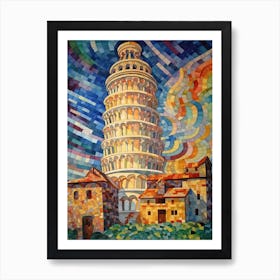 Tower Of Pisa Paul Signac Style 1 Art Print