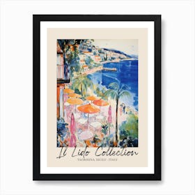 Taormina, Sicily   Italy Il Lido Collection Beach Club Poster 2 Art Print