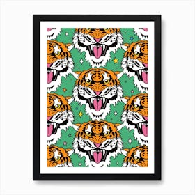 Mystic Tiger Year Of The Water Tiger Power Green Art Print