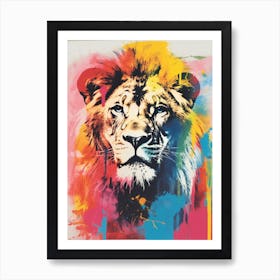 Lion Screen Print Inspired 2 Art Print